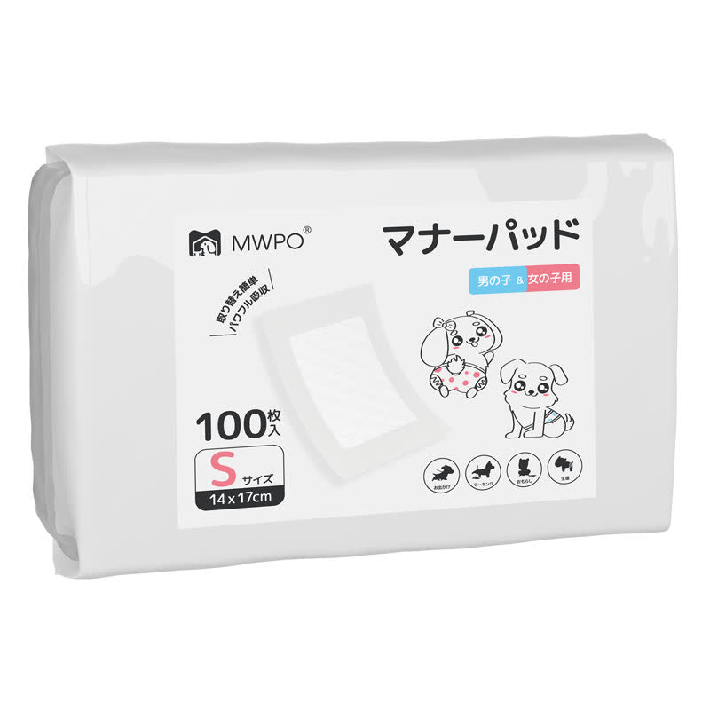 MWPO ペット用おむつ マナーパッド 100枚入 D864