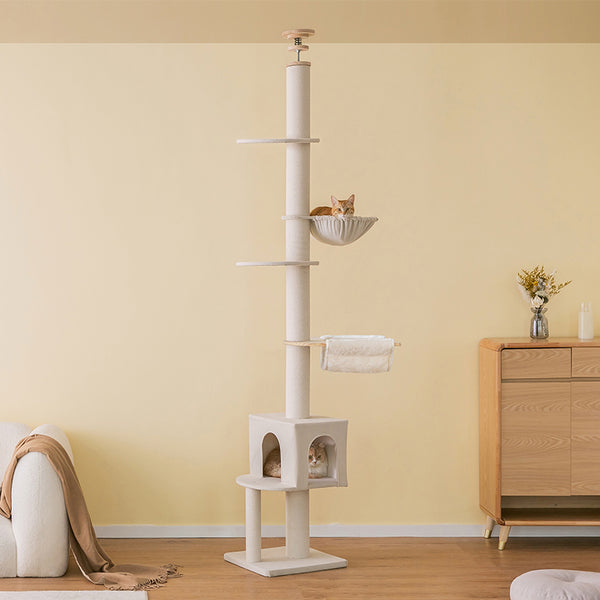 MWPO キャットタワー  木製 突っ張り 857